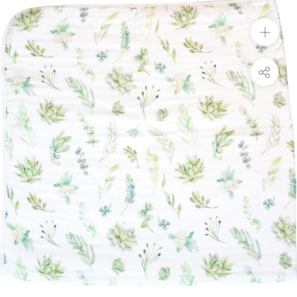ADDISON BELLE 100% ORGANIC MUSLIN SWADDLE BLANKET 47”x47” Everything Blanket NWT